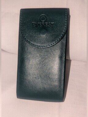 Everest Crown Green Leather Watch Pouch with Magnetic Flap